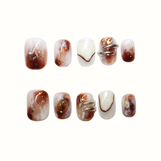Marble Cobre & Blanco