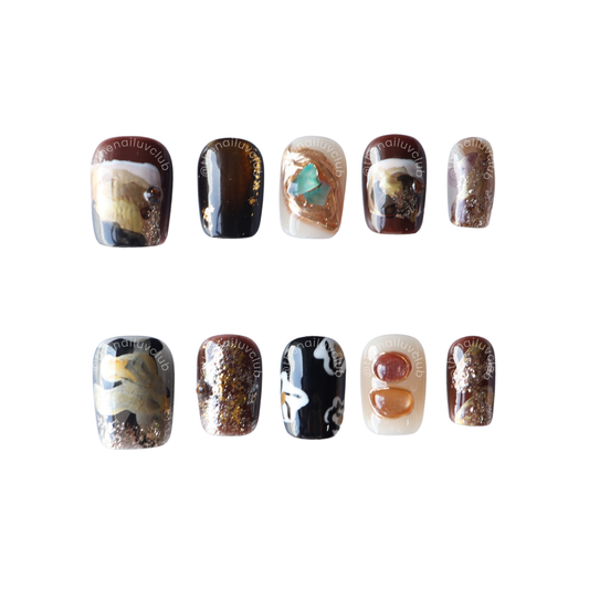 Set Amber Stone